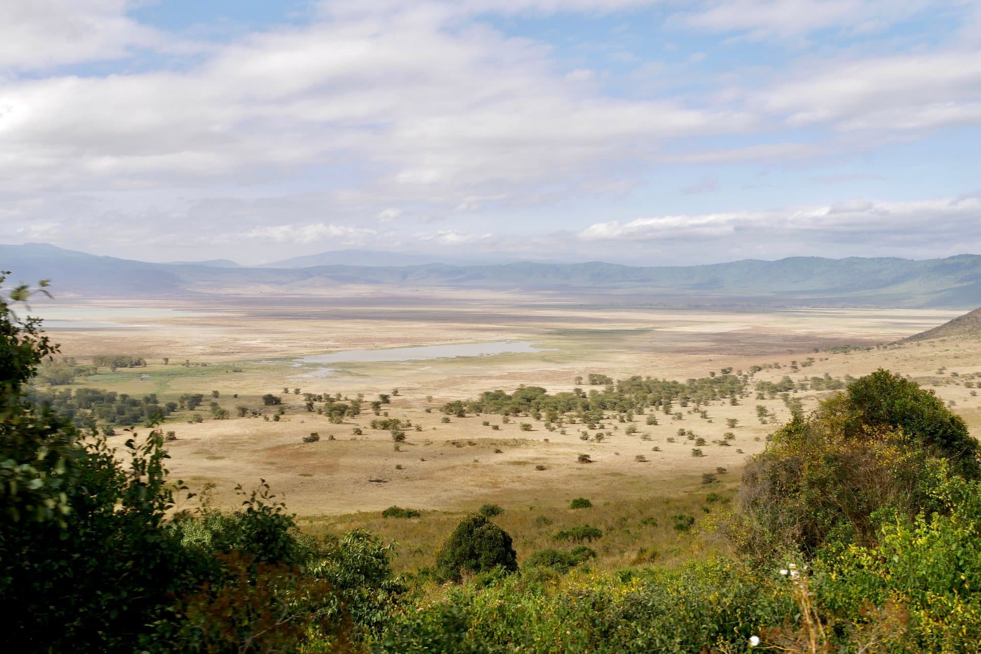 Le cratere du Ngorongoro vu depuis son rebord